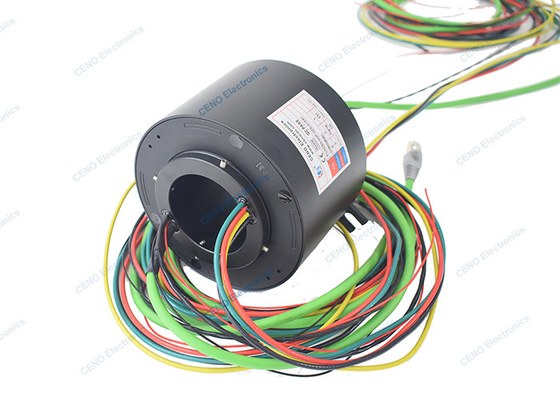 Ethernet Signal Slip Ring con Profi-net RS232 & Through Bore For Power sistema