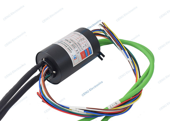 2 circuiti 1000M Ethernet Signal Slip Ring con 8 circuiti 10A