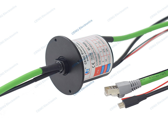 USB 2.0 Signal Slip Ring con 1000M Gigabit Ethernet e alimentazione elettrica