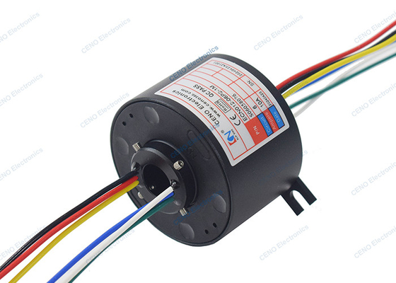 6 circuiti 10 ampere Anello di scivolo elettrico con perforatore 12 mm per l'industria