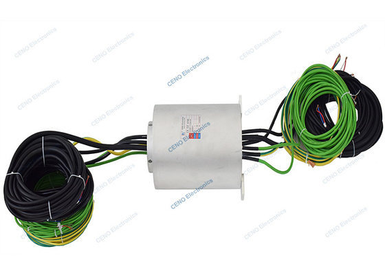 Cavi blindati IP67 Anello antiscivolo impermeabile con segnale Ethernet connettore elettrico rotativo di diametro interno Ø50mm