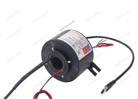USB 2.0 Signal Slip Ring con perforatore di 25 mm per simulatore di movimento