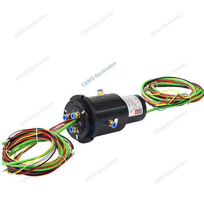 Integrare anello di scivolo combinare 3 canali pneumatico rotante unione e segnale Ethernet