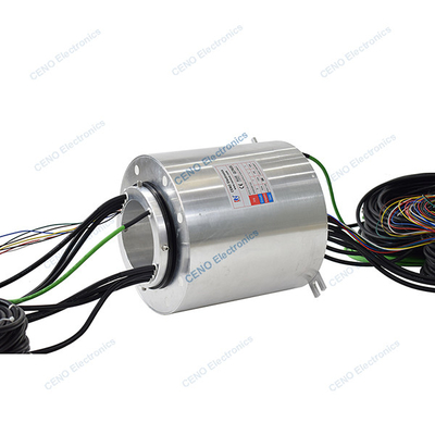 Anello a scivolo impermeabile con 15 circuiti segnale Ethernet di alimentazione elettrica e connettore elettrico rotante