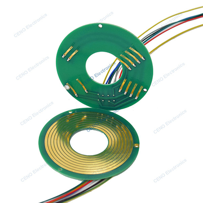 Pancake Slip Ring con stile PCBA e alimentazione elettrica e segnale per braccia robot